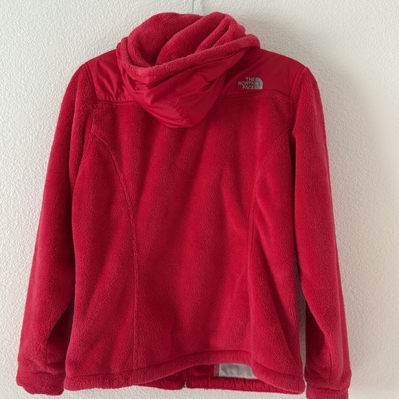 The North Face Oso Hoodie Osito Silken Fleece Full Zip Jacket Sweater Sz M Pink - Picture 5 of 5